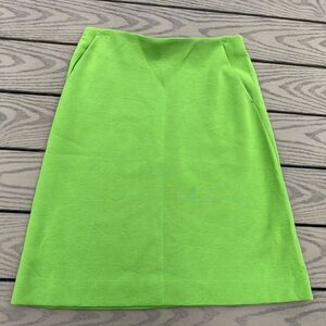 COS small lime green knit blend Aline midid mini skirt
